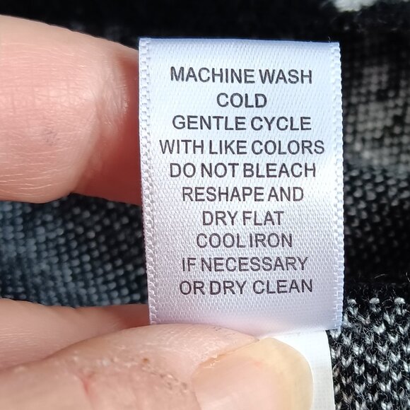 Spense Brand  womens large Rayon Nylong knee length skirt Black  white design E1 - Picture 3 of 15